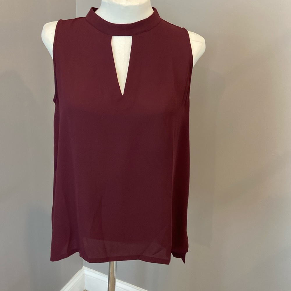 LOFT maroon sleeveless top